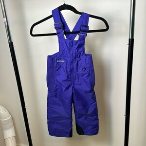 Kid's Columbia Vibrant Purple Snow Bib Winter Overalls Size 2/3 years.